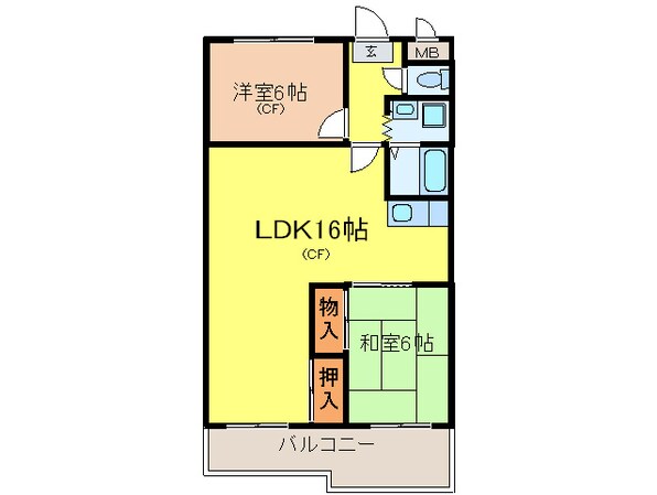 メゾン東豊中の物件間取画像